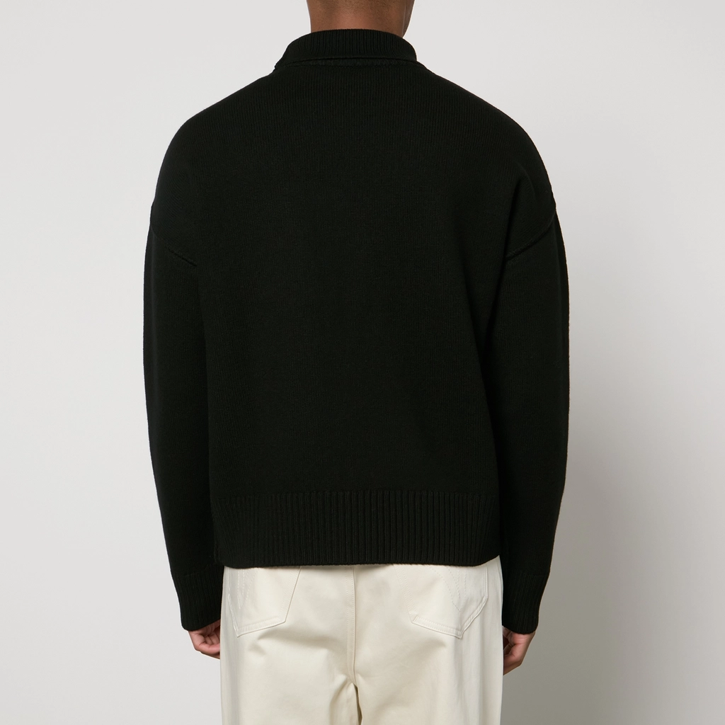 AMI Paris De Coeur Roll Neck Wool Jumper - XL